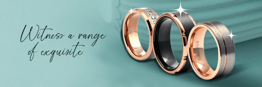 ROMANTIC ROSE GOLD WEDDING RINGS FOR MEN