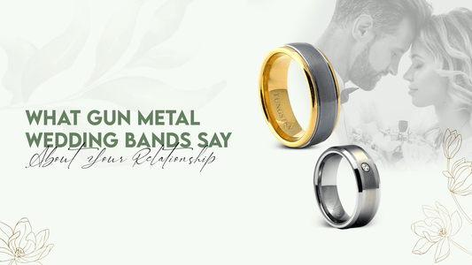 gunmetal wedding band