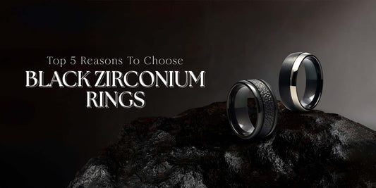 Black Zirconium wedding Rings