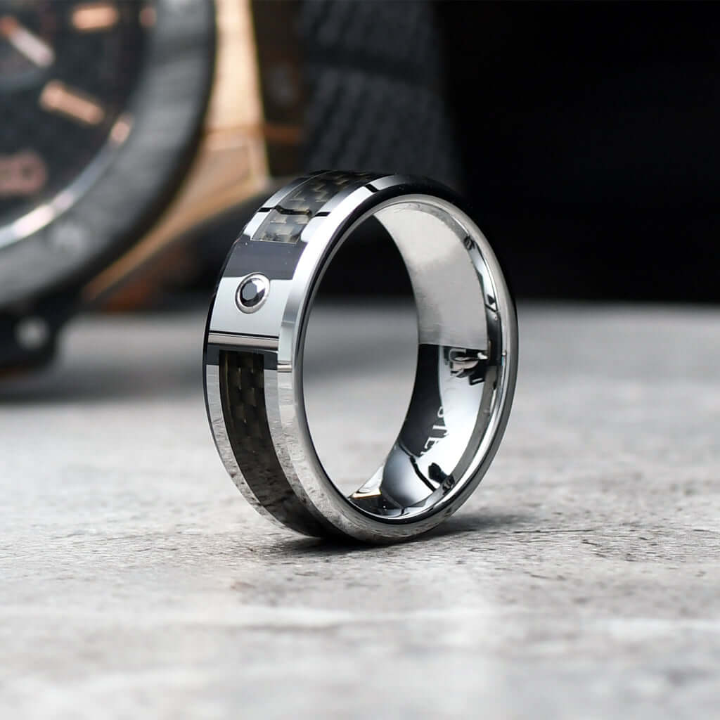 black diamond ring for men