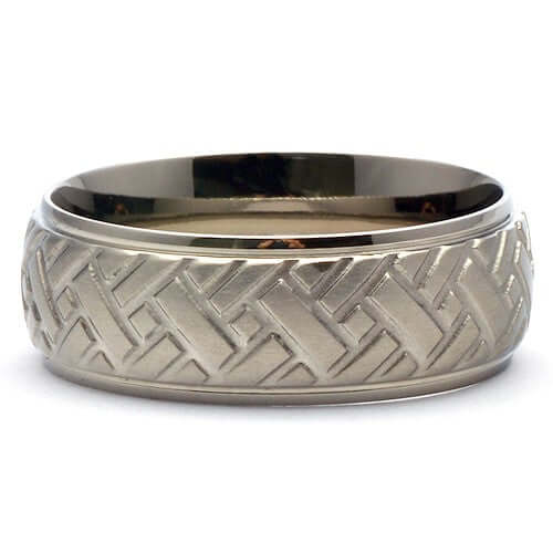 LEON Titanium Car Tire Wedding Ring - Gaboni Jewelers