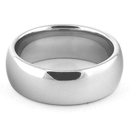 DARET 8mm White Tungsten Classic Wedding Band - Gaboni Jewelers