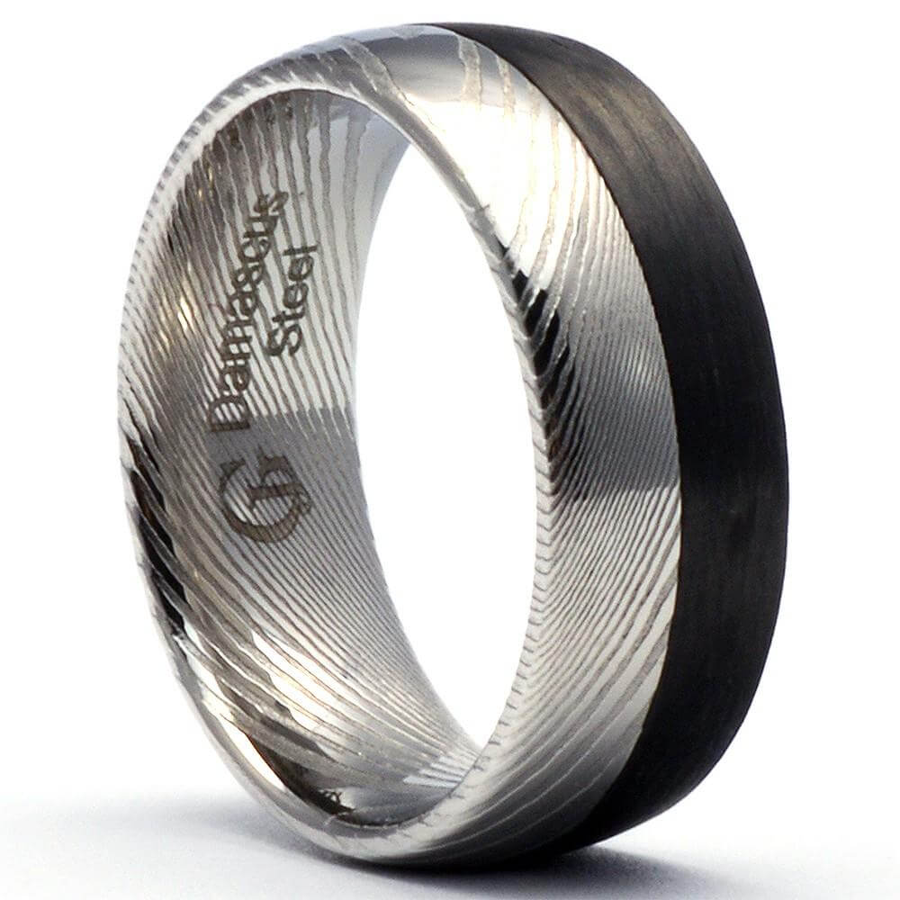 GIBILI Damascus Wedding Band Ring - Gaboni Jewelers