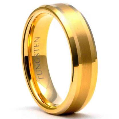 HONOR Gold Plated Tungsten Wedding Band - Gaboni Jewelers