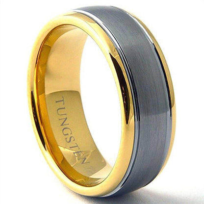 KROMIC 6mm Tungsten Wedding Band Women Men Gold-Tone - Gaboni Jewelers