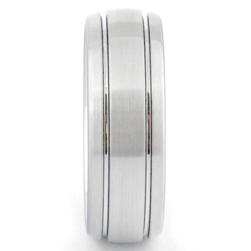 LORIS Dome White Tungsten Carbide Wedding Band - Gaboni Jewelers