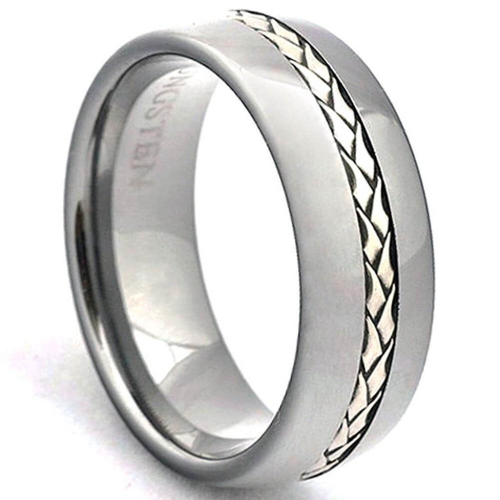 THREE KEYS JEWELRY Mens Womens Tungsten Carbide Unisex Wedding