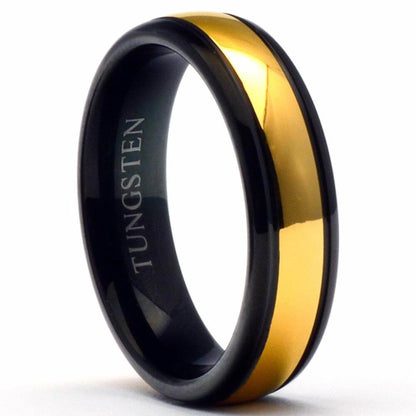 TERRIN Black and Gold Tungsten Ring - Gaboni Jewelers