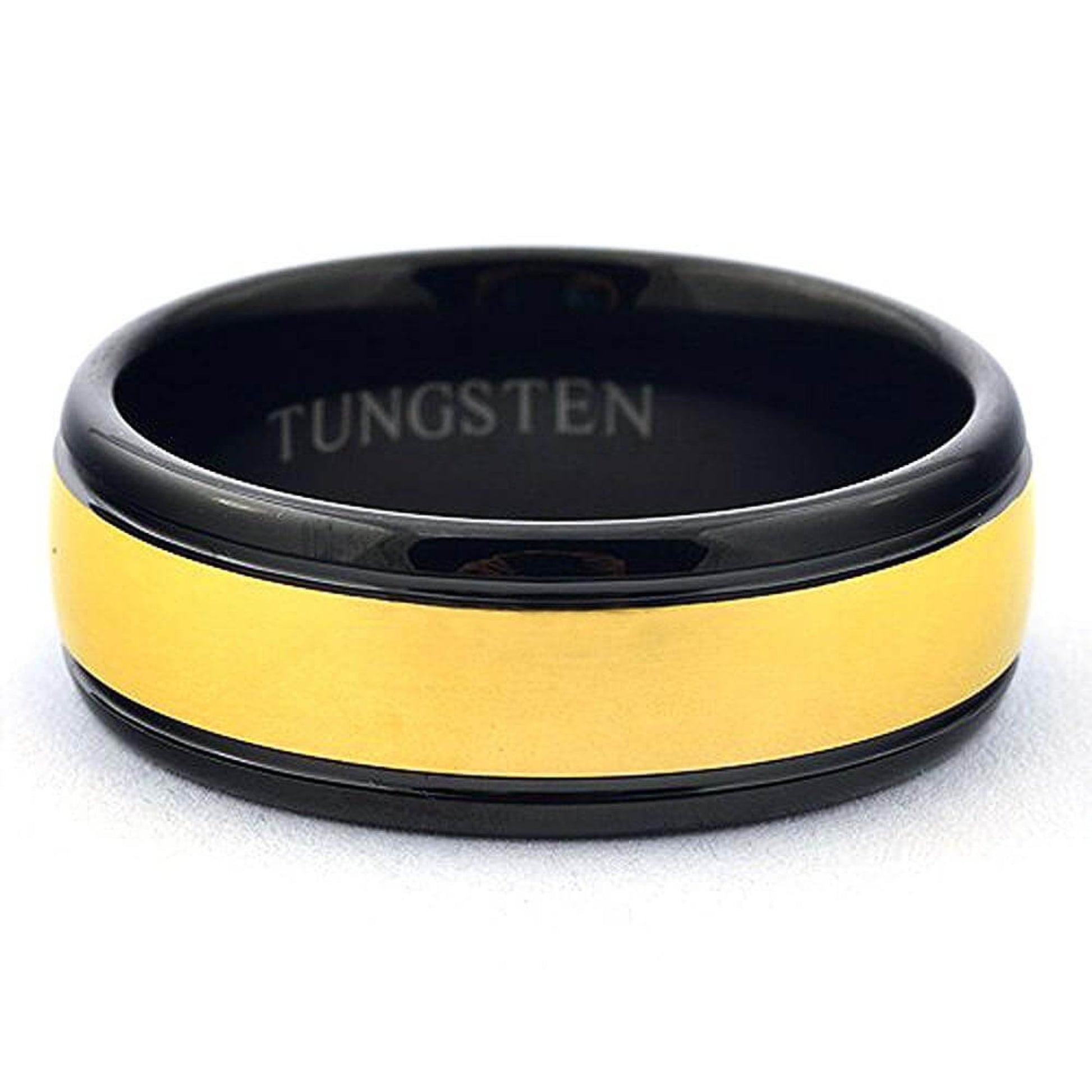 TERRIN Black and Gold Tungsten Ring - Gaboni Jewelers