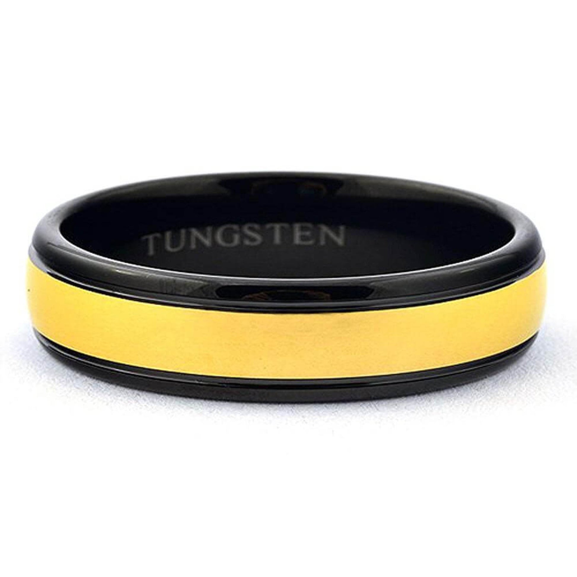 TERRIN Black and Gold Tungsten Ring - Gaboni Jewelers